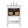 Elegant Decor 24 In. Single Bathroom Vanity Set In White VF27024WH